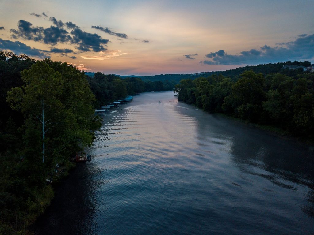 aerial photography of body of water